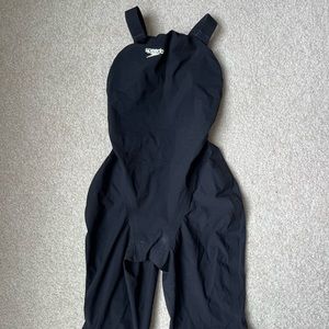 Speedo LZR womens fastskin open back - black